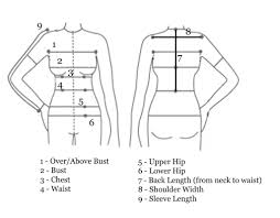 measurement chart picture dressmaking measurement chart