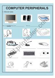 List of types of peripherals? Computer Peripherals Esl Worksheet By Juanita3000