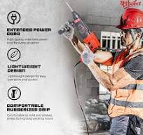 HPD Shakti 26mm Rotary Hammer With Three Mode Function (Reverse & Forward)  | FREE 13mm Chuck, Adaptor,3 Drill Bits 2 Chisels Professional Quality Full  ...