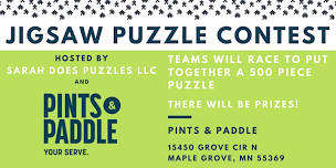 Team Jigsaw Puzzle Contest at Pints and Paddle