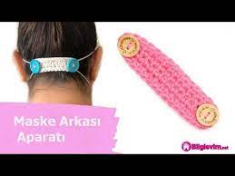 yuz maskesinin arkasina takilan orgu adaptor crochet face mask adapter youtube maskeler krose orgu