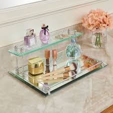 Fabuwood goes above and beyond to create customized kitchens based on individuals needs. The Two Tier Glass Vanity Tray Hammacher Schlemmer Glass Vanity Vanity Tray Decor Glass Tray Decor