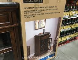 Quartz bar countertop with laminated edge. Tresanti 24 Bottle Wine Cooler Cabinet With Granite Top Costco Weekender