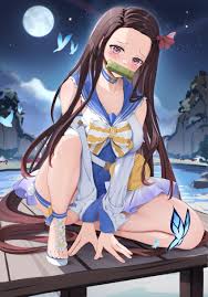 knee up, forehead, one-piece swimsuit, night, toes - Anime R34