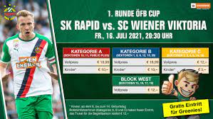 Der verein trägt die farben grün und weiß. Sk Rapid Ticket Infos Cup Gegen Wiener Viktoria
