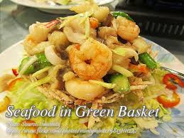 Seafood In Green Basket Recipe Panlasang Pinoy Meaty Recipes Recipe Seafood Cooking Seafood Seafood Recipes