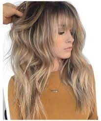 Blonde Hair With Bangs Blondehairwithbangs In 2021 Blonde Hair With Bangs Brown Hair With Blonde Highlights Hairstyles With Bangs