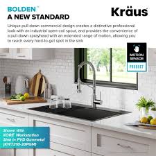 Source from global sensor tap manufacturers and suppliers. Kraus Bolden Touchless Sensor Pull Down Single Handle Faucet Stainless Steel Lowe S Canada