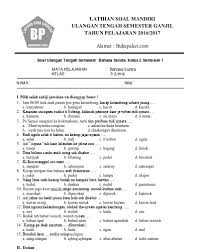Soal uts bahasa sunda kelas 4 semester 2 kurikulum 2013 guru. Soal Ukk B Sunda Kls 5 2012 Jawabanku Id