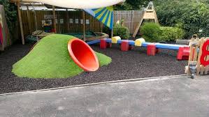 Step By Step Guide Showing Installation Of Rubber Bark Chips Playground Design Gardening For Kids Installation