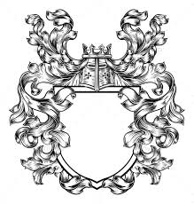 Knight Heraldic Crest Coat Of Arms Shield Emblem Coat Of Arms Shield Drawing Full Sleeve Tattoo Design