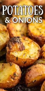 Roasted Potatoes And Onions In 2020 Potato Recipes Side Dishes Roasted Potato Recipes Recipes