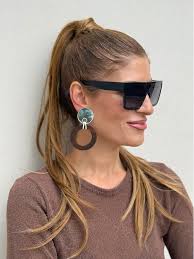 Earrings Handmade Leopard Print Clip On Earrings Tamara Silver Mirror  Animal Print Clip-On Earrings