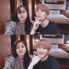 Suga & twice leader jihyo; Bangtwice Photobook Kpop Couples Bts Girl Suga Bts Swag