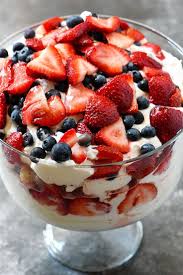 Blueberry Strawberry Trifle Recipe This Classic Trifle Recipe Is Layered With Vanilla Cake Whipped Cre Trifle Recipe Trifle Dessert Recipes Dessert Truffles