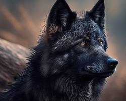 Image of ذئب أسود