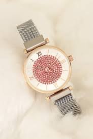 Miknatisli Hasir Metal Silver Renk Kordonlu Tasli Ic Tasarimli Bayan Saat Rose Renk Metal Kasali Miknatisli Hasir Metal Silver R Bayan Saatleri Renkler Metal