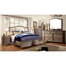 Our industrial bedroom chests have a mixture of hard woods and industrial metals. Furniture Of America Minka Iv Rustic Grey 4 Piece Bedroom Set Queen Bedroom Furniture Home Kitchen Vit Edu Au