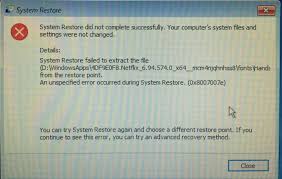 All System Restore Attempts Fail With Error Codes 0x8007007e And Microsoft Community