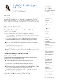 Sales Support Associate Resume Example In 2020 Resume Guide Application Letter Sample Resume Examples