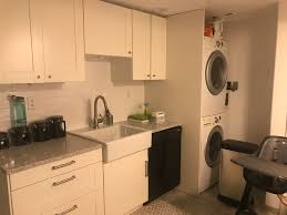 I'm sharing how i completely disguised a large ugly electrical box in our laundry room by making a custom piece of artwork to hang over the top! How Would You Hide This Laundry Room In My Kitchen Plz Help It S So Ugly Interiordesign