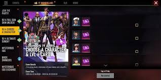 The reason for garena free fire's increasing popularity is it's compatibility with low end devices just as. Free Fire Wonderland Unlock Free Characters All Legendary Guns Character Lvl 6 Card More