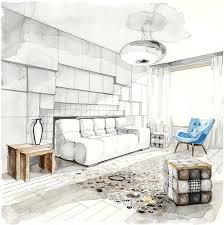Color Perspectives On Behance Interior Design Renderings Interior Design Sketches Interior Architecture