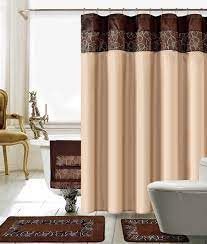Bath shower curtains with hooks waterproof bathroom curtain bath accessories. Latitude Run Sanches 18 Piece Embroidery Shower Curtain Set Reviews Wayfair