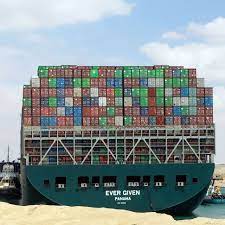 #suez canal blocked after container ship gets stuck. Jwgdex2zuavllm