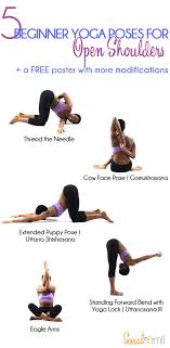 5 Beginner Yoga Poses For Open Shoulders Yoga For Beginners Easy Yoga Workouts Yoga Poses For Beginners