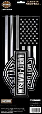 Maybe you would like to learn more about one of these? 32700 Chroma Graphics Decal Harley Davidson Bar And Shield With American Flag