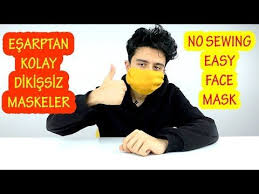 Bir Esarptan 4 Kolay Maske Dikissiz Saglikli Dikissiz Kolay Maske Yapimi Diy Easy Face Mask Youtube Maskeler Baslangic Dikis Projeleri Esarp