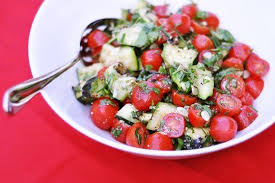Recipe Grilled Zucchini And Grape Tomato Salad Recipe Vegetable Recipes Tomato Salad Recipes Grape Tomato Salad