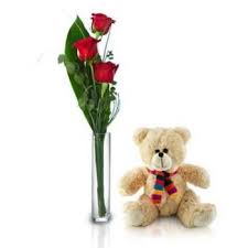 Simply browse an extensive selection of the best flower teddy bear and filter by best match or price to find one that suits you! Minsk Teddy With Love Flower Delivery 3 Roses And Teddy Flower Delivery Minsk Online Florist Minsk