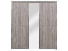 Un bac pour les légumes. Armoire 3 Portes Battantes Eden Coloris Chene Gris Vente De Armoire Conforama