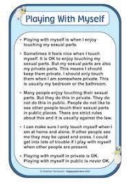 What does touching yourself expression mean? Touching Yourself Social Stories