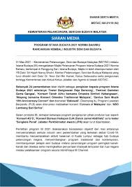Segala permohonan anda perlulah dibuat di laman rasmi. Kementerian Pelancongan Seni Dan Budaya Malaysia Publications Facebook