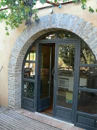 porte voutee porte vitree exterieure maison architecture