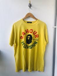90 Fashion Black And Yellow Graphic Tee Vintage Original 90s 24 Hour Television Love Save The Etsy Yellow T Shirt Oversized Graphic Tee Bape T Shirt
