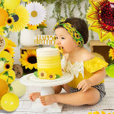 The most common sunflower cake idea material is glass. Amazon Com 105 Pcs Sunflower Birthday Decorations Sunflower Party Supplies Sunflower Banner Artificial Sunflower Garland Sunflower Cake Toppers Sunflower Balloons For Birthday Party Wedding Baby Shower Decor Toys Games
