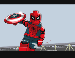 The entire airport scene from captain america civil war recreated using legos! Artworks By Dan Veesenmeyer My Lego Style Art Homage Of The New Spider Man