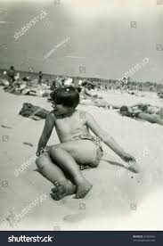 Vintage Photo Young Girl On Beach Stock Photo 97989443 | Shutterstock
