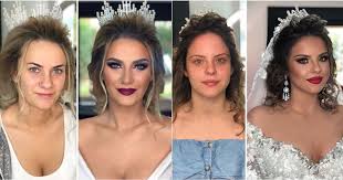 amazing wedding makeup transformations