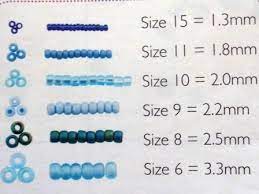 Bead Size Chart Seed Bead Tutorial Beaded Jewelry Patterns Jewelry Patterns