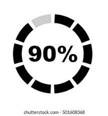 Ninety Percentage Circle Icon Vector 90 Stock Vector (Royalty Free ...