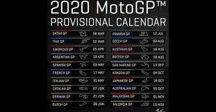 Auch zum ausdrucken als pdf. Vorlaufiger Motogp Kalender 2020 Tourenfahrer