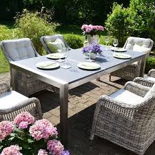 Kuhles Design Aus Edelstahl Und Granit Meets Skandinavische Gemutlichkeit Unsere Rattan Mobel Garten Skandinavische Gartenmobel Hinterhof Terrassen Designs