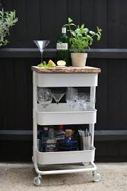 Turn A Popular Ikea Kitchen Cart Into A Swanky Outdoor Drinks Station Hunker Ikea Kitchen Trolley Ikea Kitchen Cart Kitchen Cart