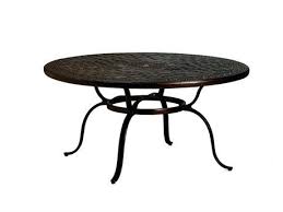 Tropitone Cast Kd Garden Terrace Aluminum 55 Wide Round Dining Table With Umbrella Hole Metal Dining Table Tropitone Round Dining Table