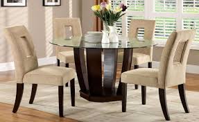 An engineering marvel, the tables cog mechanism allows one person to easily extend the top to reveal the butterfly leaf stored within. Round Glass Dining Room Table Sets Ideas On Foter